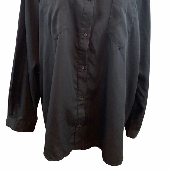 For the Republic black embroidered button down - Picture 5 of 6